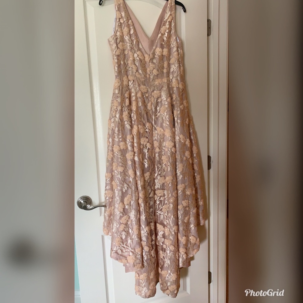Peach and beige Calvin Klein dress